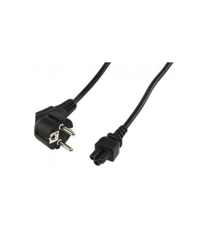Cablu alimentare laptop Schuko tata 90 grade - IEC320-C5 mama 1.5m H05VV-F 3x0.75mm VDE