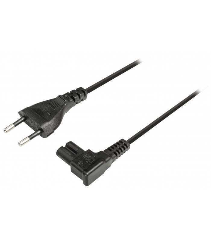 Cablu alimentare priza tata Euro - 2 pini in unghi 3m Valueline