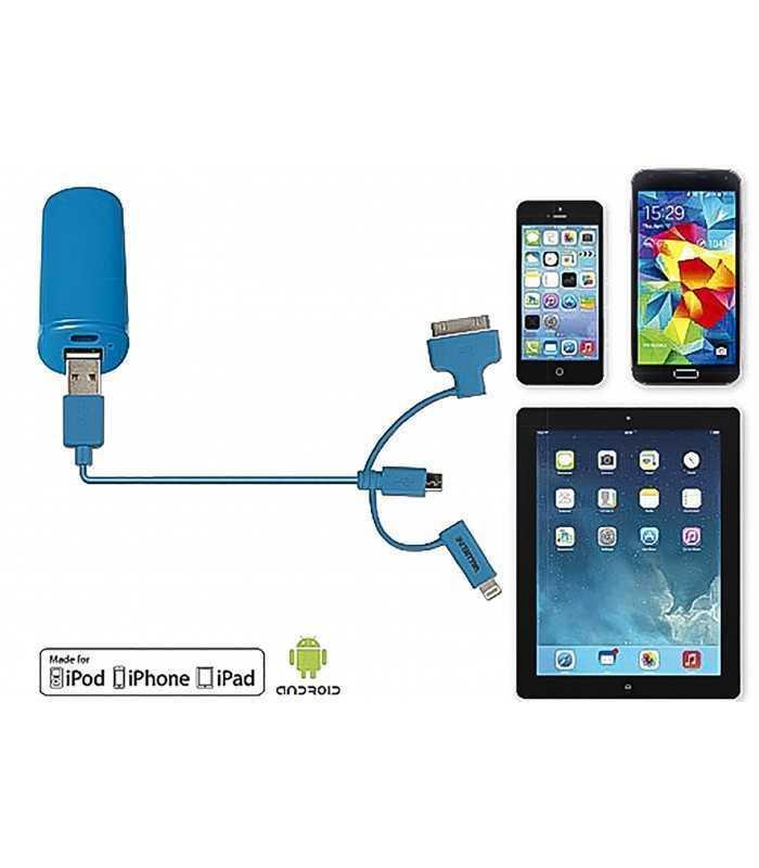 cablu alimentare si sincronizare albastru usb 20 micro usb adaptor lightning apple dock 30pini 1m cupru valueline 3