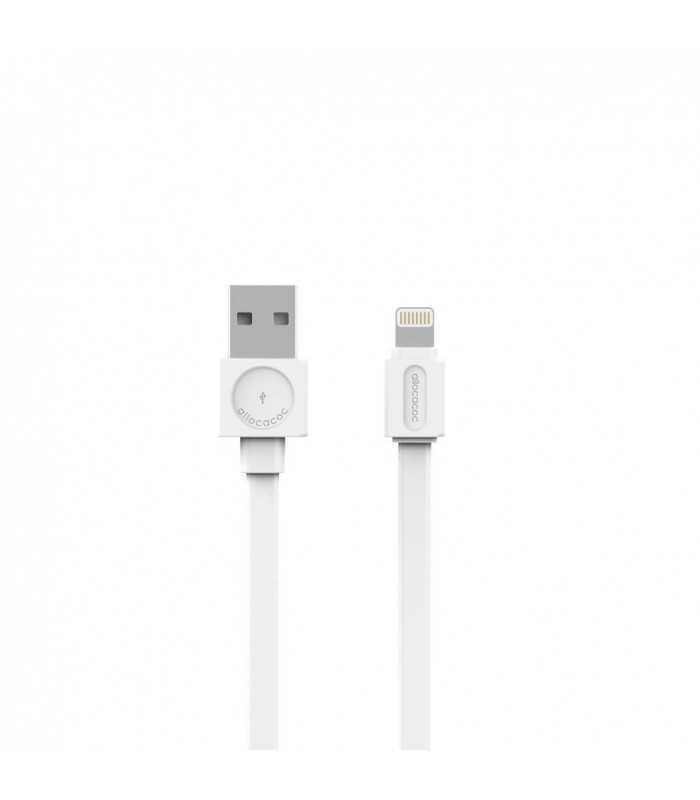 Cablu alimentare sincronizare de date USB - Lightning 1.5m alb Allocacoc