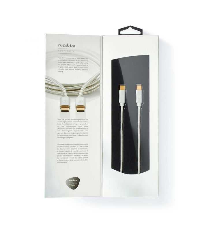 Cablu alimentare sincronizare Nedis USB Type C 2.0 - USB Type C 2m 100W