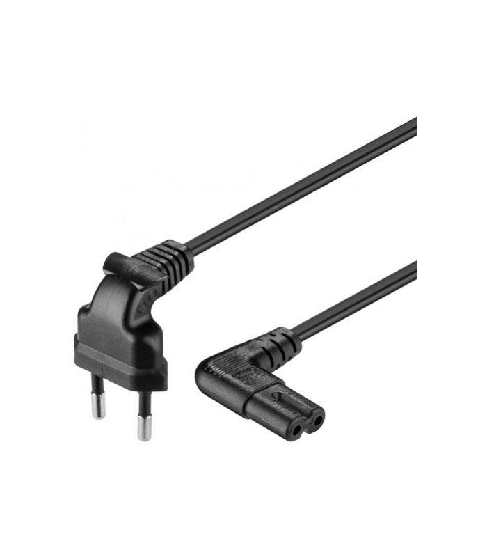 Cablu alimentare TV 3m Euro 90 grade la 2 pini 90 grade Goobay