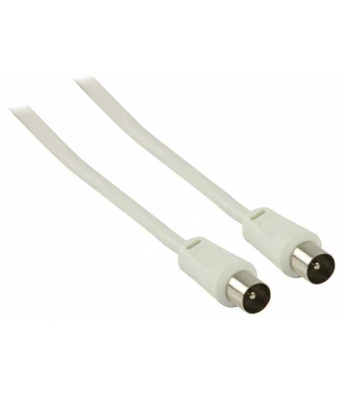 cablu antena 5m coaxial tv tata coaxial tv tata alb dublu ecranat valueline 2