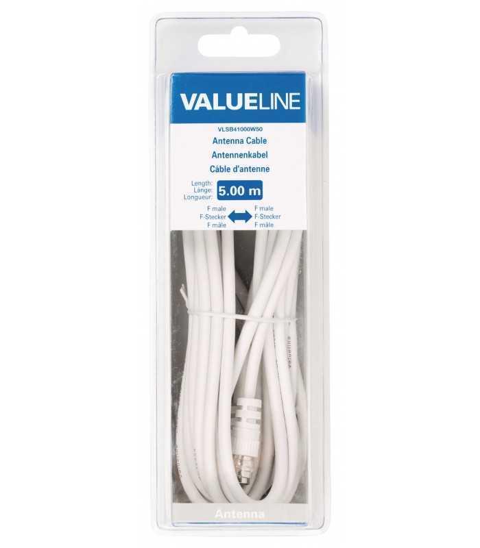 cablu antena alb 5m f tata f tata valueline 3