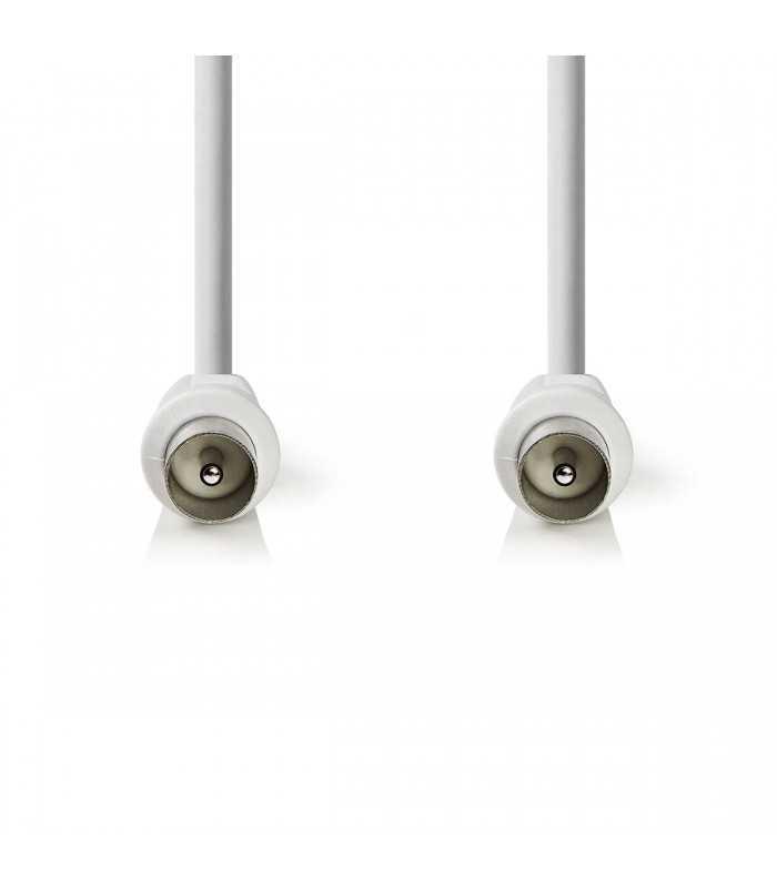 cablu antena coaxial tata coaxial tata 5m alb nedis 1