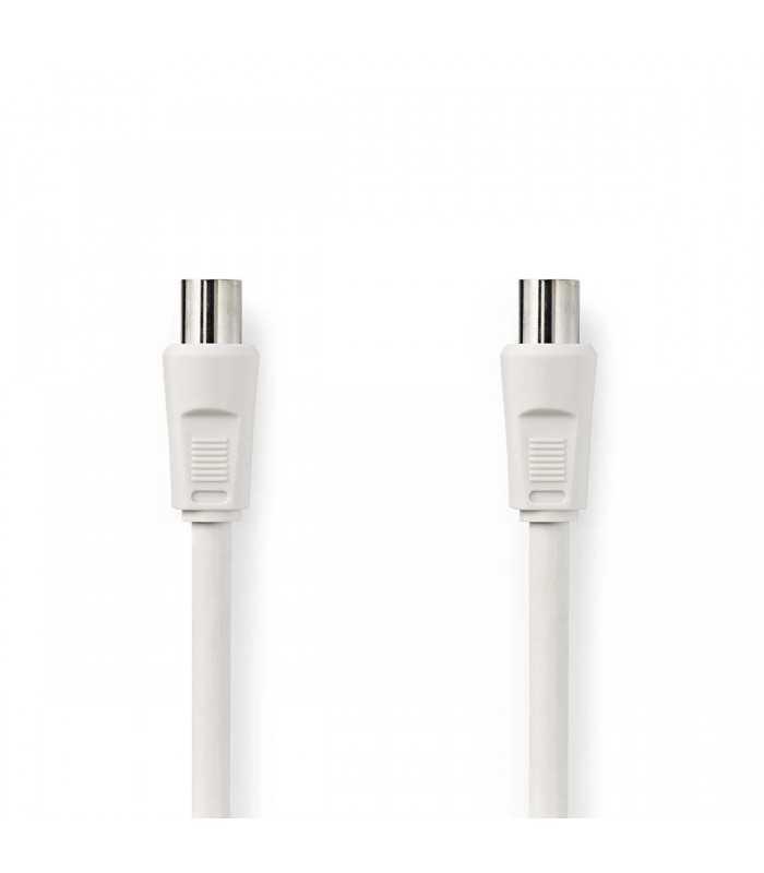 Cablu antena coaxial tata - coaxial tata 5m alb NEDIS