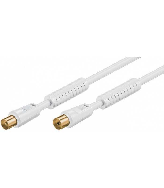 Cablu antena ecranat tata-mama 1.5m alb Goobay