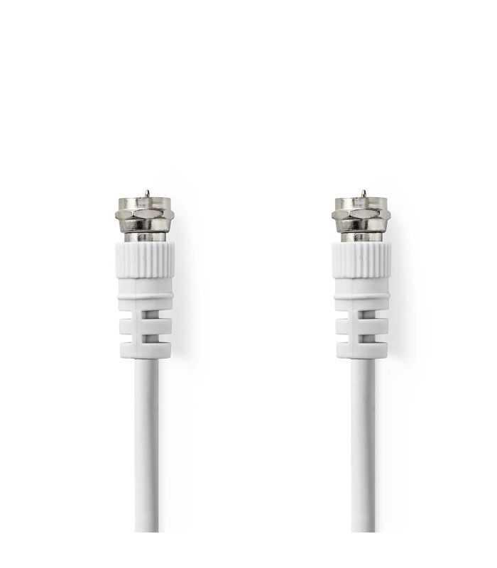 Cablu antena si satelit F tata - F tata 1m dublu ecranat alb Nedis CSGL41000WT10