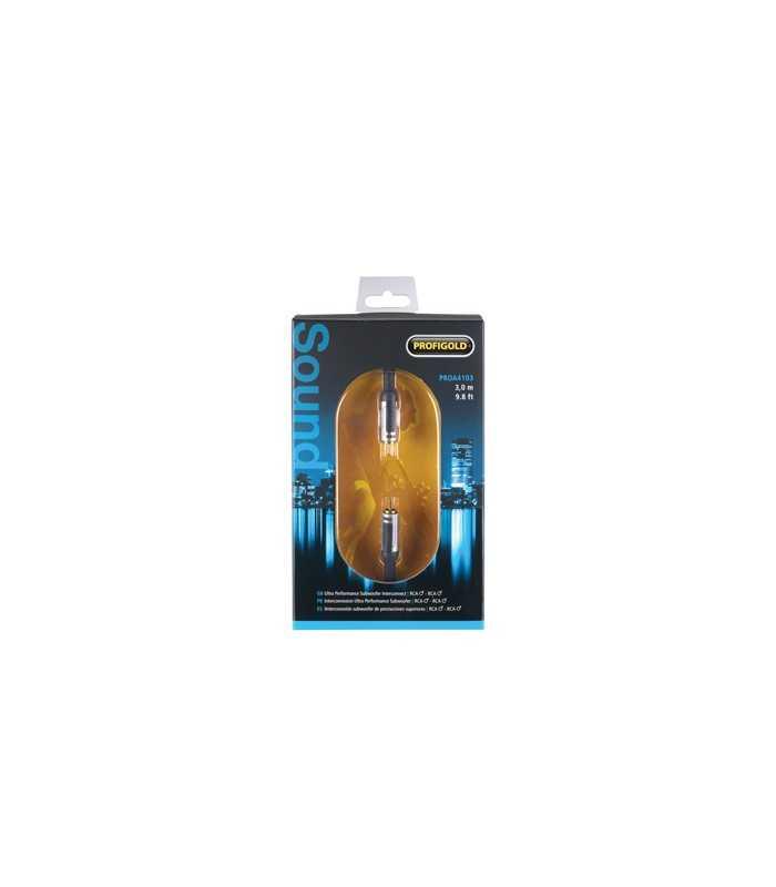 Cablu audio de inalta calitate RCA tata-tata 3m aurit PROFIGOLD