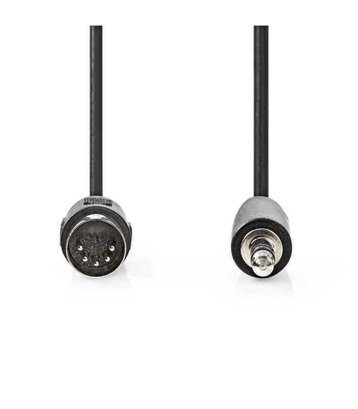 Cablu Audio Din 5pin Tata Jack 35 Mm Tata 1m Negru Nedis Cagp20100bk10