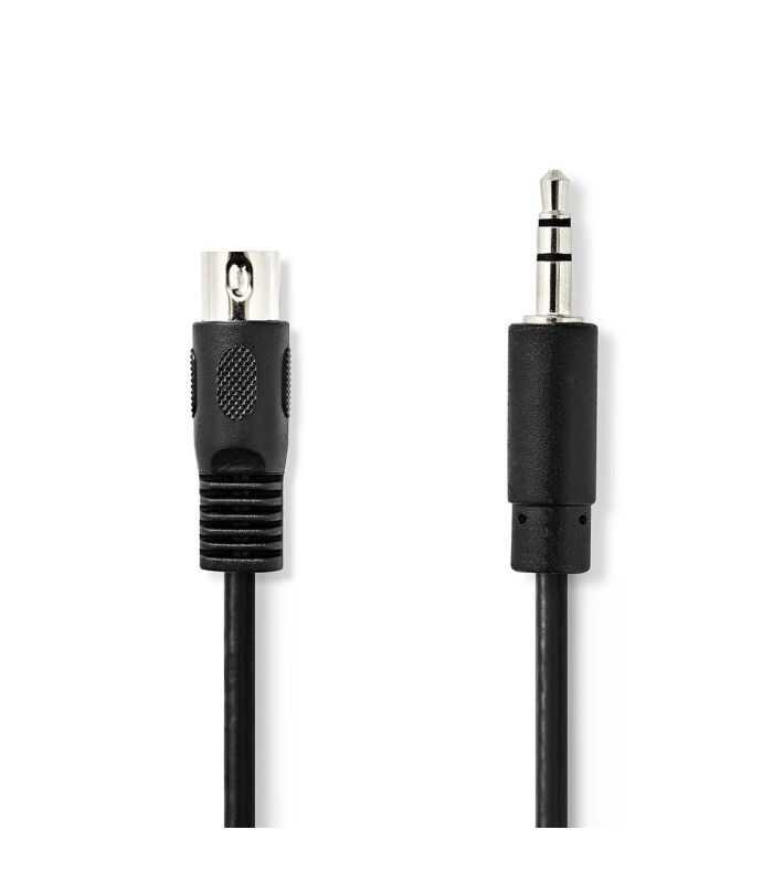 Cablu audio DIN 5pin tata - Jack 3.5 mm tata 1m negru Nedis CAGP20100BK10
