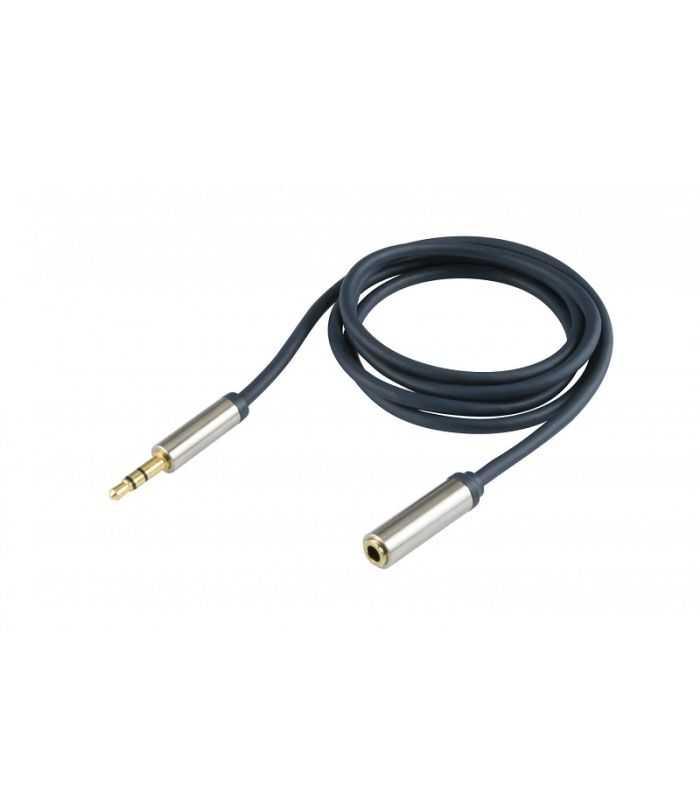 Cablu audio HiFi stereo prelungitor Jack 3.5 mm mama - 3.5 mm tata 2.5m dublu ecranat HOME