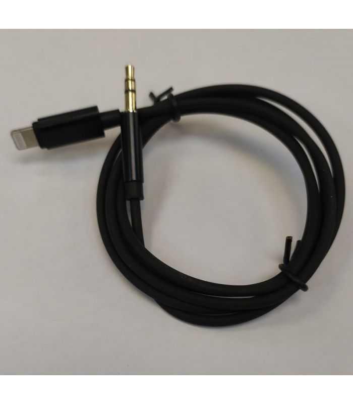 Cablu audio JACK 3.5 mm Stereo tata - Lightning iPhone 1m negru JH-023