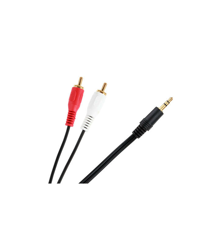 Cablu audio Jack 3.5 mm tata stereo la 2x RCA 1.5m Cabletech