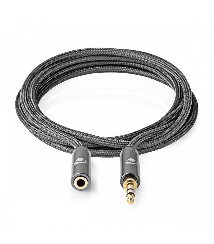 cablu audio jack stereo 35 mm tata 35 mm mama nedis 2m gri metal 3