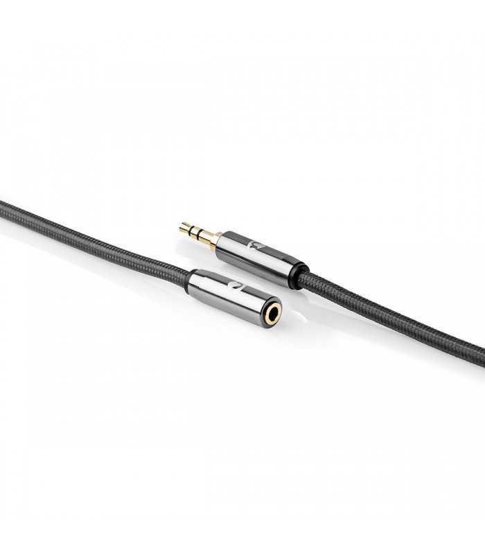 cablu audio jack stereo 35 mm tata 35 mm mama nedis 2m gri metal 4