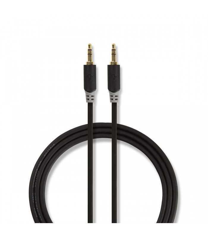 Cablu audio Jack stereo 3.5 mm tata - 3.5 mm tata 1m Nedis