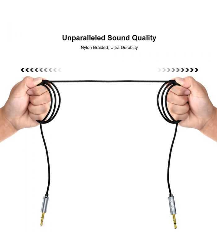 cablu audio jack stereo choetech aux002 35 mm tata 35 mm tata 12m negru 6