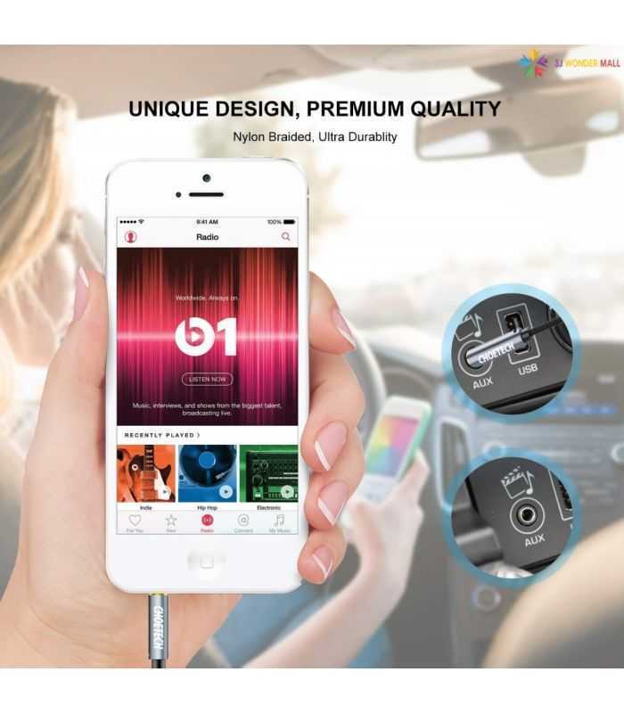 cablu audio jack stereo choetech aux002 35 mm tata 35 mm tata 12m negru 7