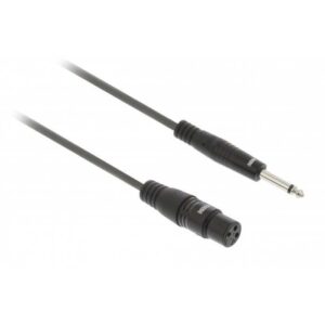 Cablu audio mono XLR 3 pini mama - Jack 6.35 mm tata 3m gri Sweex