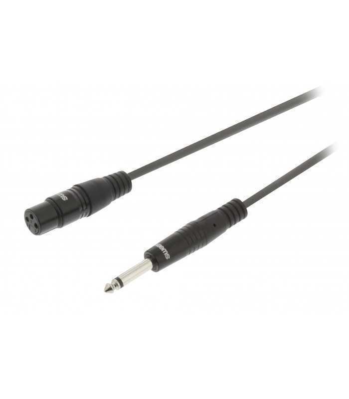 cablu audio mono xlr 3 pini mama jack 635 mm tata 3m gri sweex 2