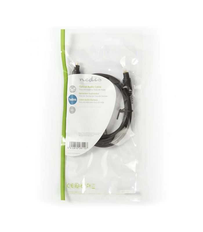 cablu audio optic 1m toslink tata toslink tata 1m negru nedis 3