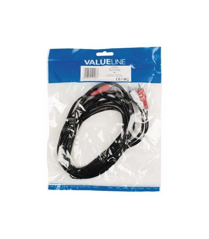 cablu audio rca 3m 2x rca tata 2x rca tata negru valueline 1