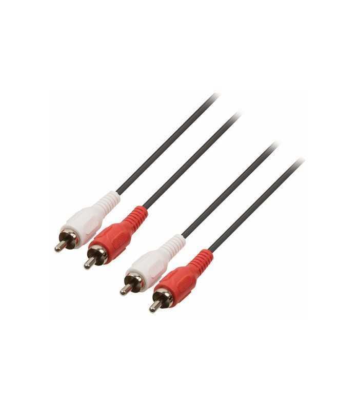 Cablu audio RCA 3m 2x RCA tata - 2x RCA tata negru Valueline