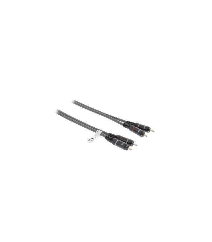 cablu audio stereo 2x rca tata 2x rca tata 5m gri sweex 1