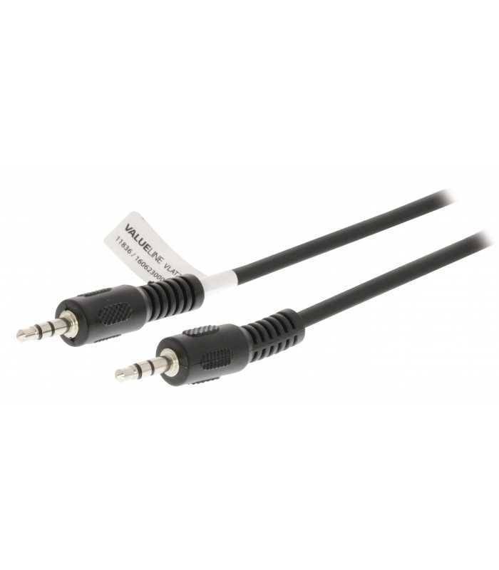 Cablu audio stereo 3.5 mm tata - 3.5 mm tata 1.5m negru Valueline
