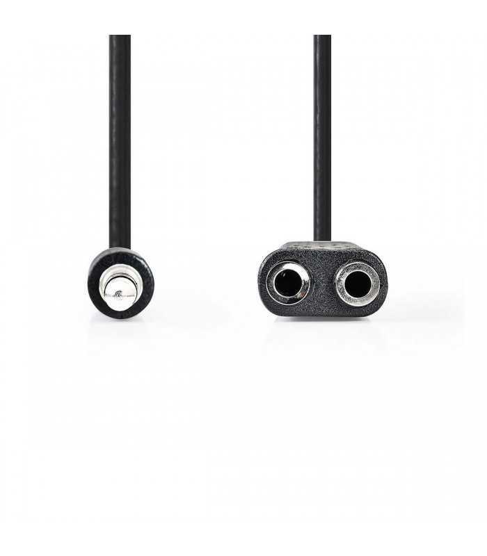 cablu audio stereo jack 35 mm tata 2x 35 mm mama 02m nedis 1