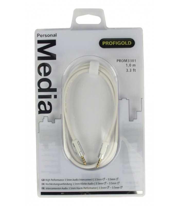 cablu audio stereo jack 35 mm tata 35 mm tata 1m ofc alb profigold 4