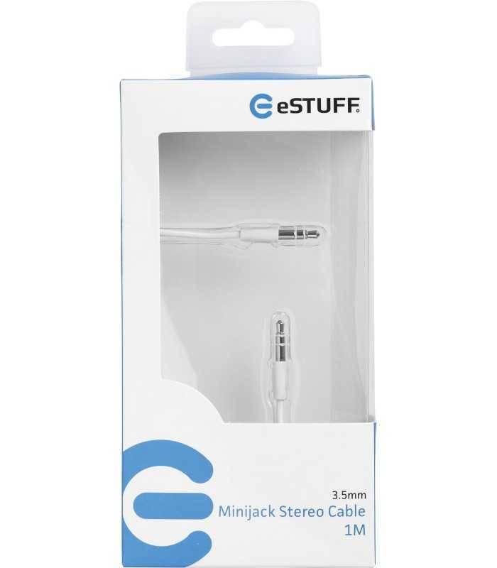 cablu audio stereo jack 35 mm tata tata 1m alb estuff 1