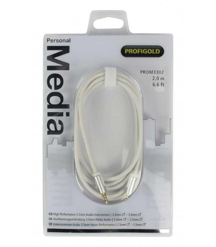 cablu audio stereo jack 35 mm tata tata 2m ofc alb profigold 4