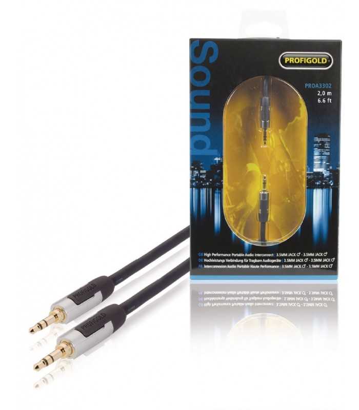 Cablu audio stereo Jack 3.5 mm tata-tata 2m OFC Profigold