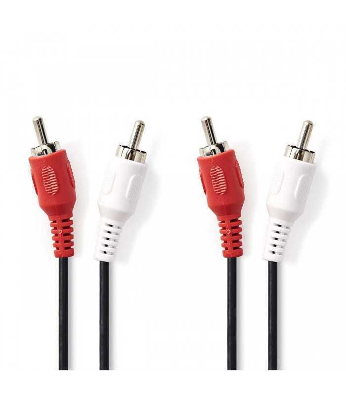 Cablu Audio Stereo Nedis 2x RCA tata - 2x RCA tata 1.5m