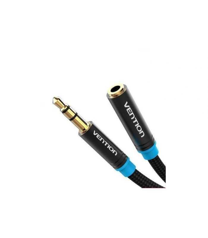 cablu audio stereo prelungitor jack 35 mm mama tata 3m aurit negru vention vab b06 b300 m 2