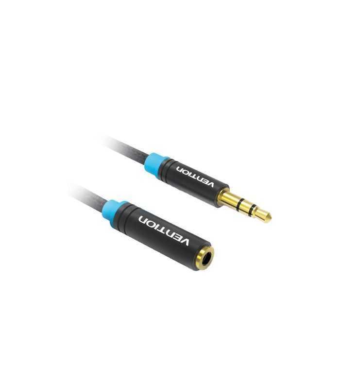 cablu audio stereo prelungitor jack 35 mm mama tata 3m aurit negru vention vab b06 b300 m 3