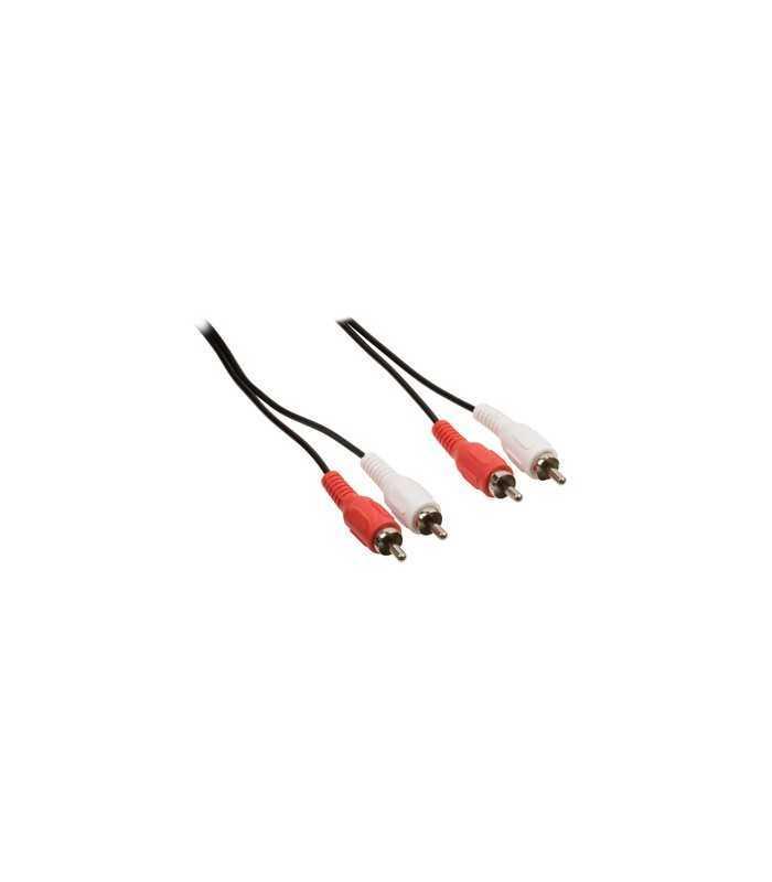 cablu audio stereo rca 5m 2x rca tata 2x rca tata negru valueline 1
