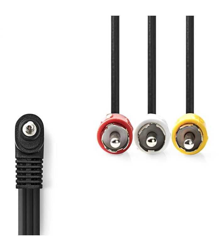 Cablu Audio Video Jack 35 Mm Tata 3x Rca Tata 2m Negru Nedis Cvgp22400bk20
