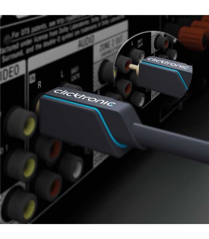 Cablu Audio Video Profesional 1x Rca Tata Tata 10m 75ohm Ofc Cupru Dublu Ecaranat Awg24 Aurit Clicktronic 70449