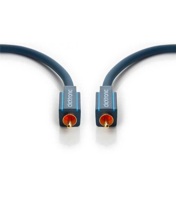 cablu audio video profesional 1x rca tata tata 2m 75ohm cupru awg23 aurit clicktronic 4