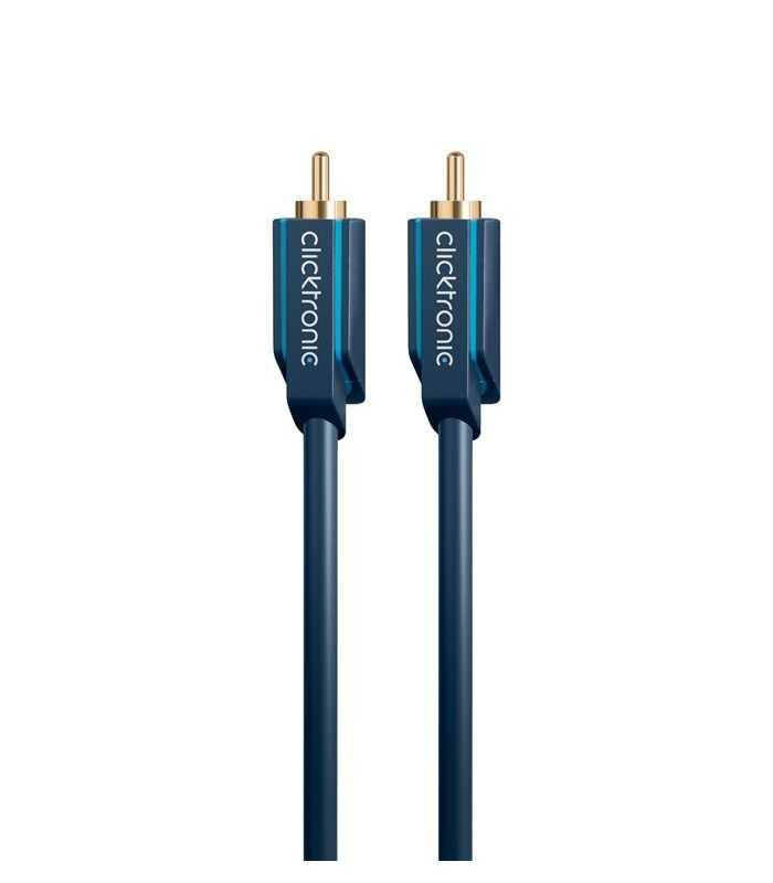 cablu audio video profesional 1x rca tata tata 3m 75ohm cupru awg23 aurit clicktronic 2