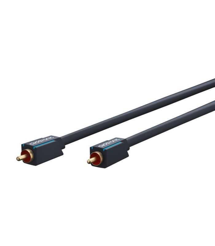 Cablu Audio Video Profesional 1x Rca Tata Tata 5m 75ohm Ofc Cupru Dublu Ecaranat Awg24 Aurit Clicktronic 70447