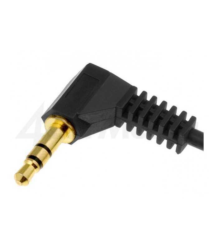 Cablu aurit Jack 3.5 mm 3 pini mufa in unghi tata-tata 0.8m negru 4CarMedia