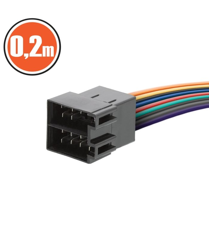 Cablu auto mufa tata pentru mufe ISO 0.2m