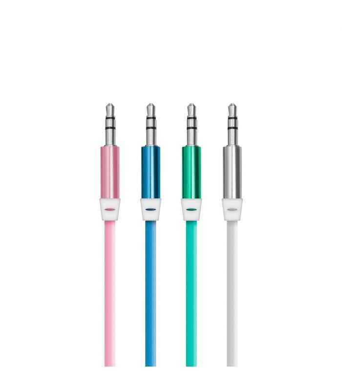cablu auxiliar jack 35 mm metal tata tata 1m textil delight 1