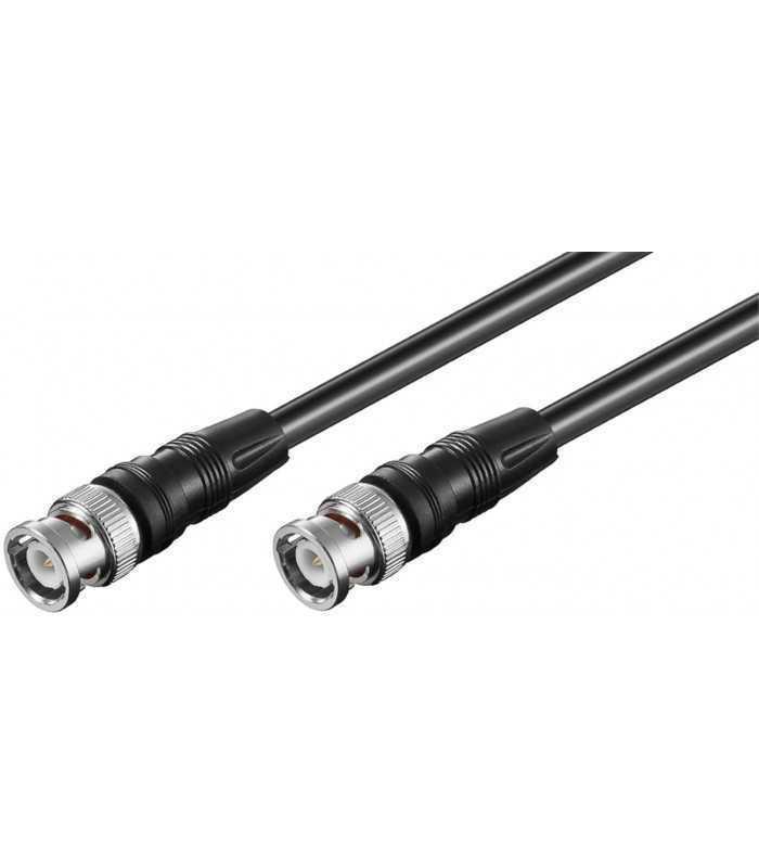 Cablu BNC tata - BNC tata 2m negru RG59 Goobay