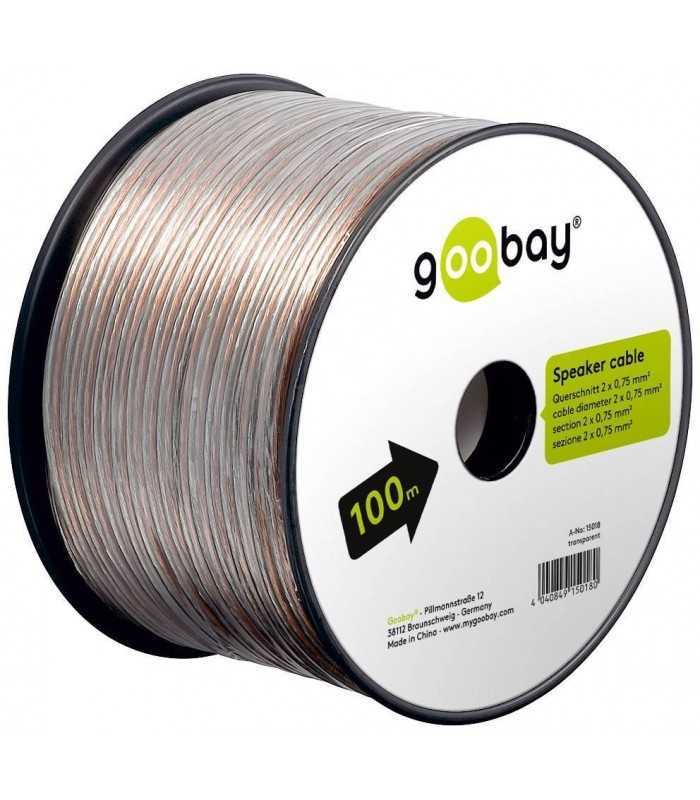 Cablu boxe 2x0.75mm transparent CCA Goobay 15018