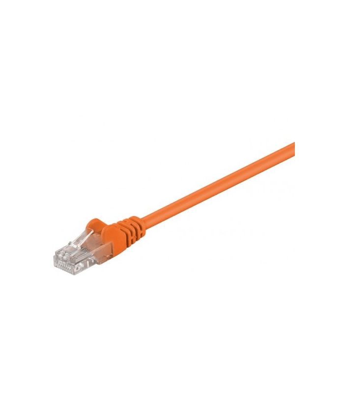 Cablu CAT5e UTP 15m portocaliu patchcord 2x RJ45 CCA neecranat Goobay